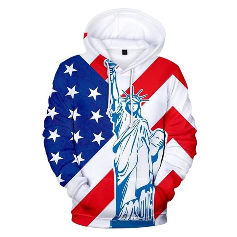 3D Printing Usa - Statue Of Liberty America Flag Hoodie