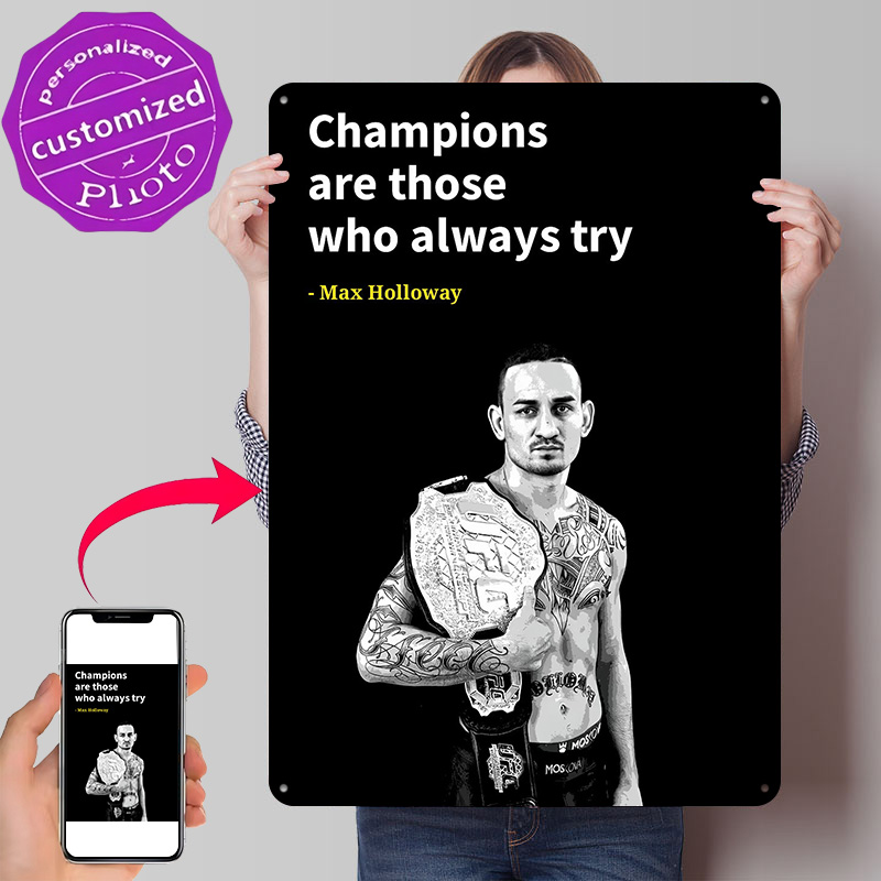 3D Printing Quotes - Max Holloway Quotes 3D Texture Printed