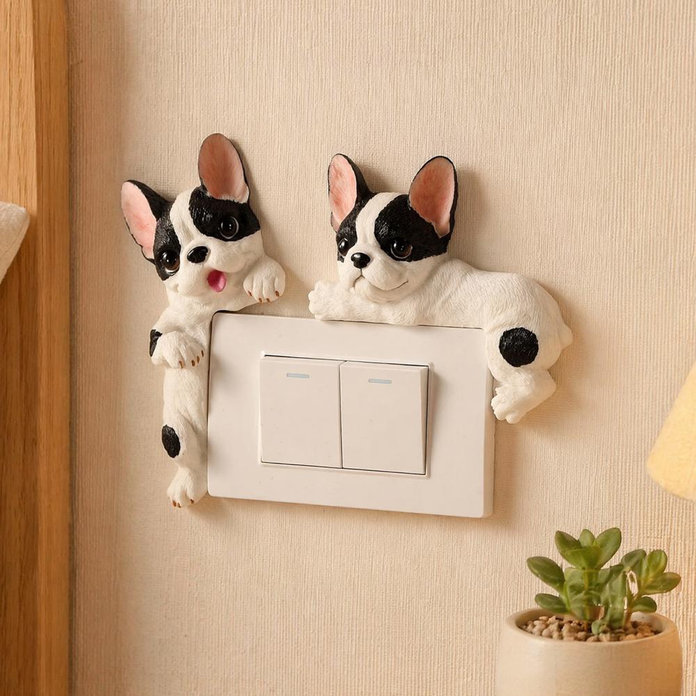 3D Printing Objects - 3D French Bulldog Resin Light Switch