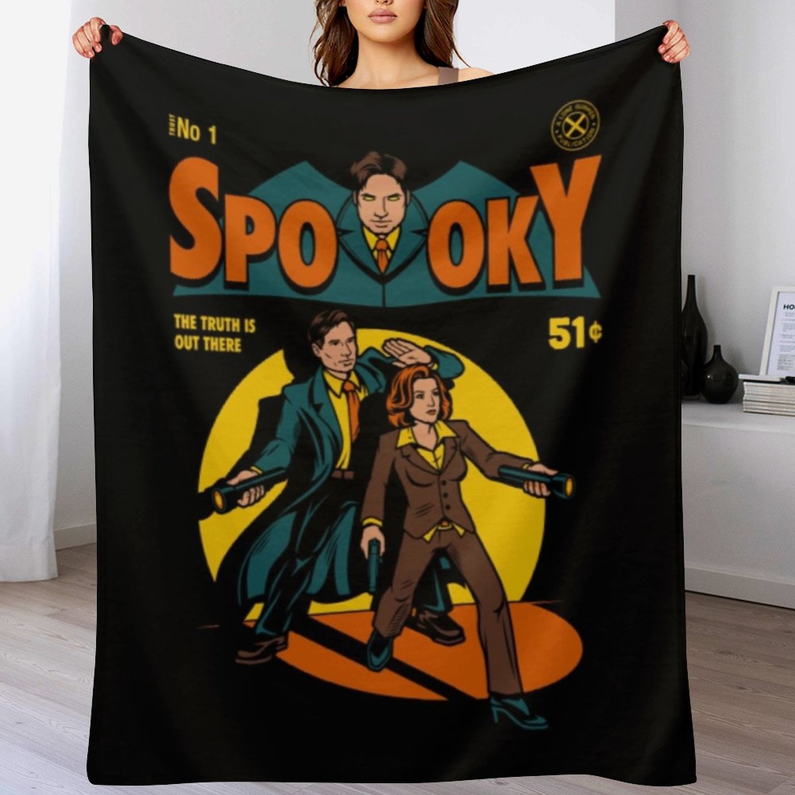 3D Printing Files - X Files, Spooky Comic Throw Blanket