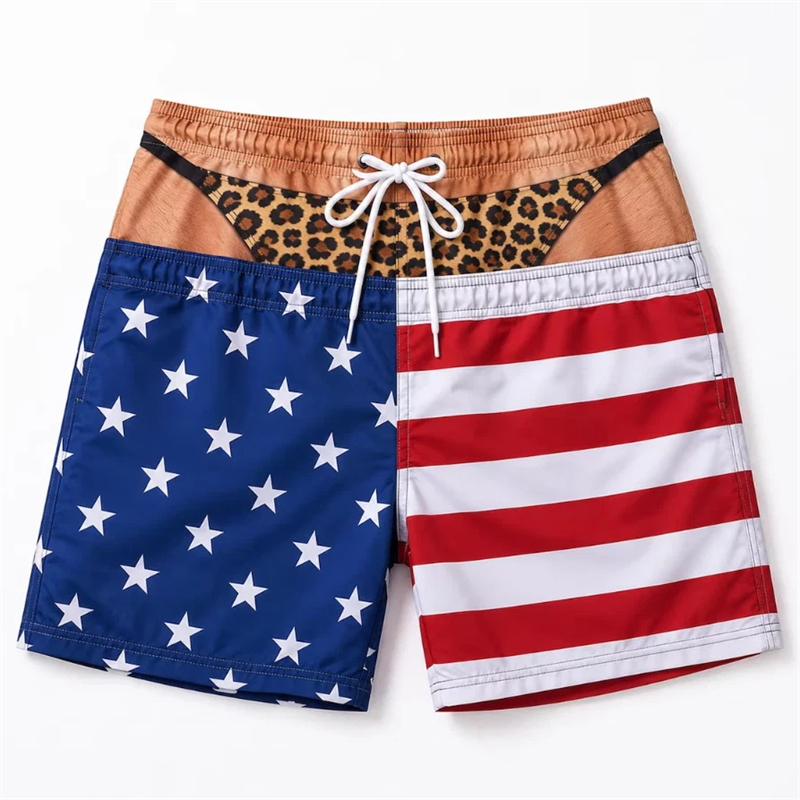 3D Printing Usa - Fun Beach Swim Trunks Men 3D