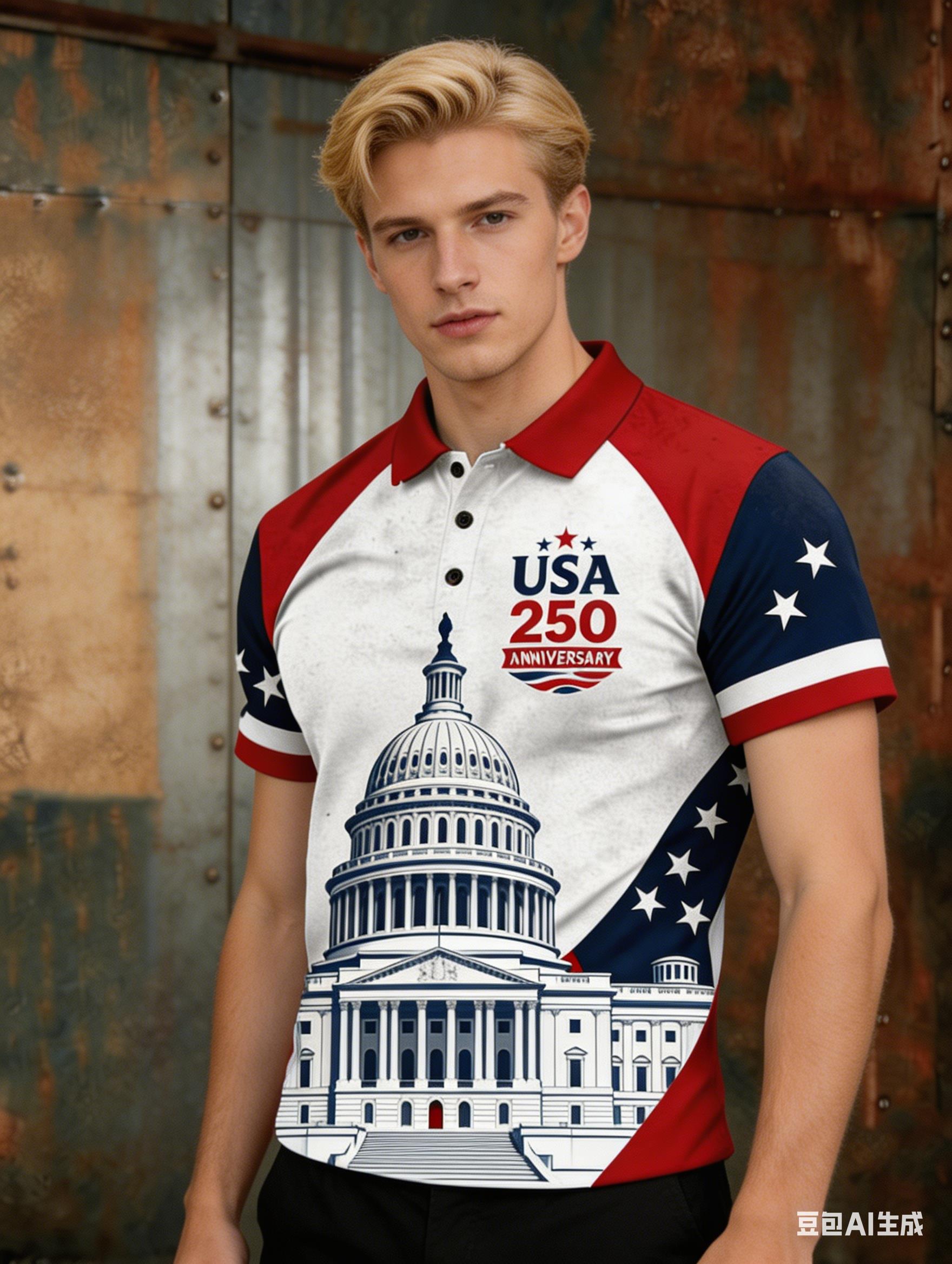 3D Printing Usa - Men's USA 250th Anniversary Polo Shirt