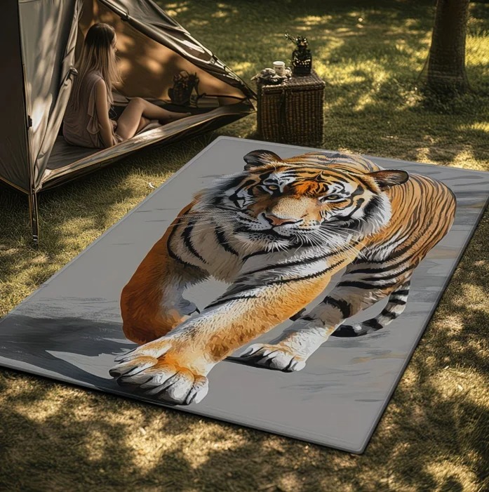 3D Tiger Print Area Rug Patter - 3D Printing Tablet 评论和价格