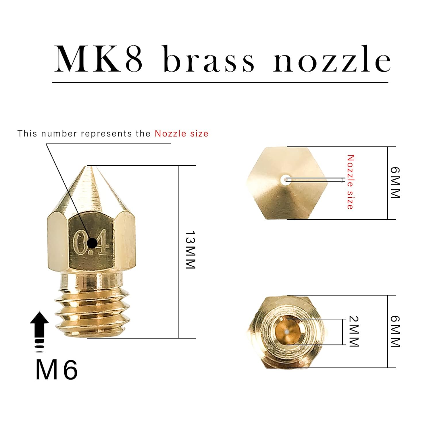 CREALITY 20 Pcs MK8 Brass Nozz - 3D Printing News 评论和价格