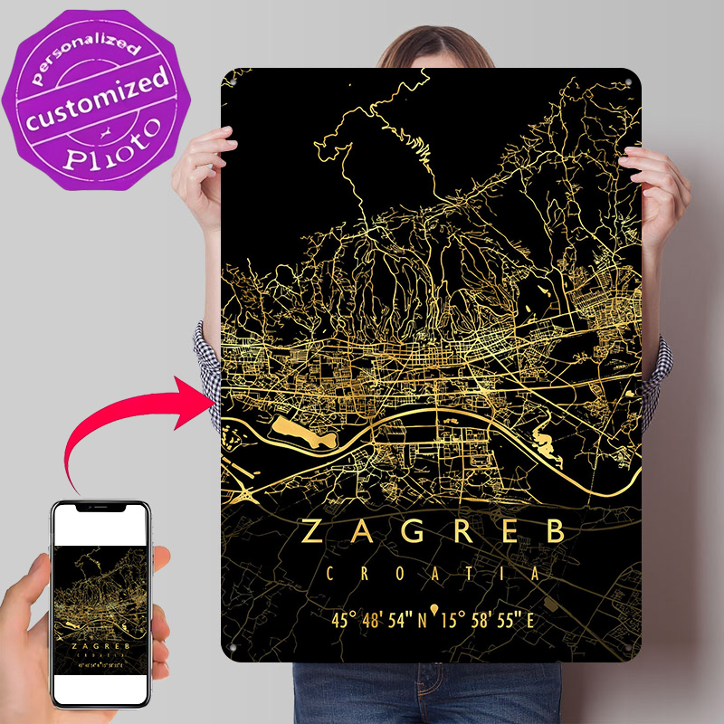 ZAGREB MAP CROATIA 3D Texture  - 3D Printing Zagreb 评论和价格