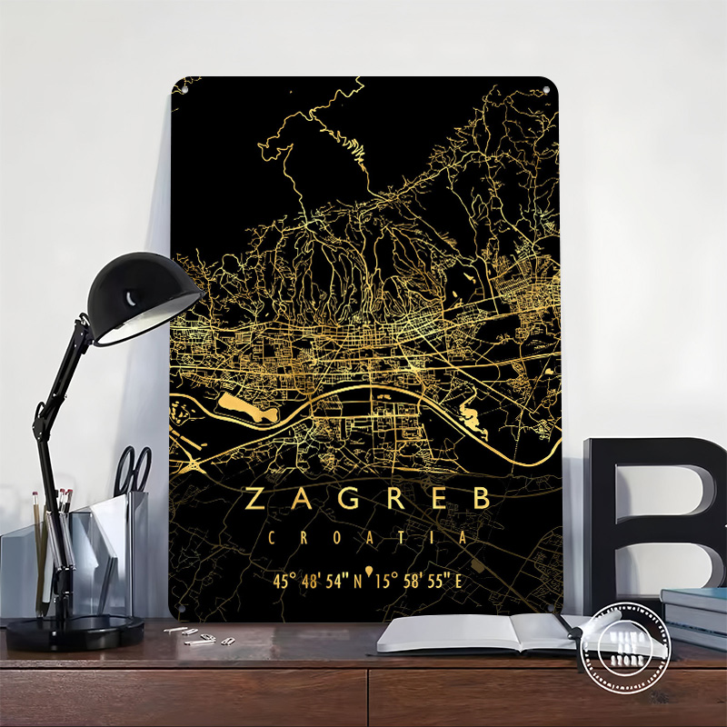 ZAGREB MAP CROATIA 3D Texture  - 3D Printing Zagreb 评论和价格