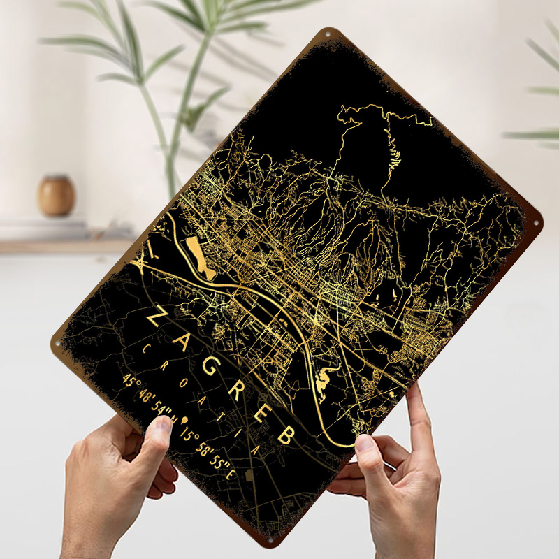 ZAGREB MAP CROATIA 3D Texture  - 3D Printing Zagreb 评论和价格