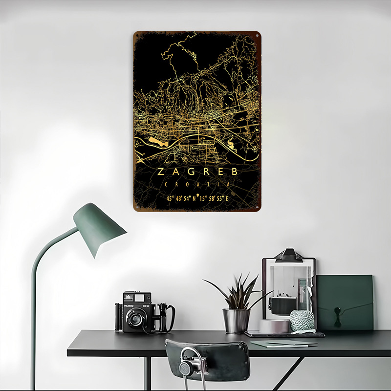 ZAGREB MAP CROATIA 3D Texture  - 3D Printing Zagreb 评论和价格