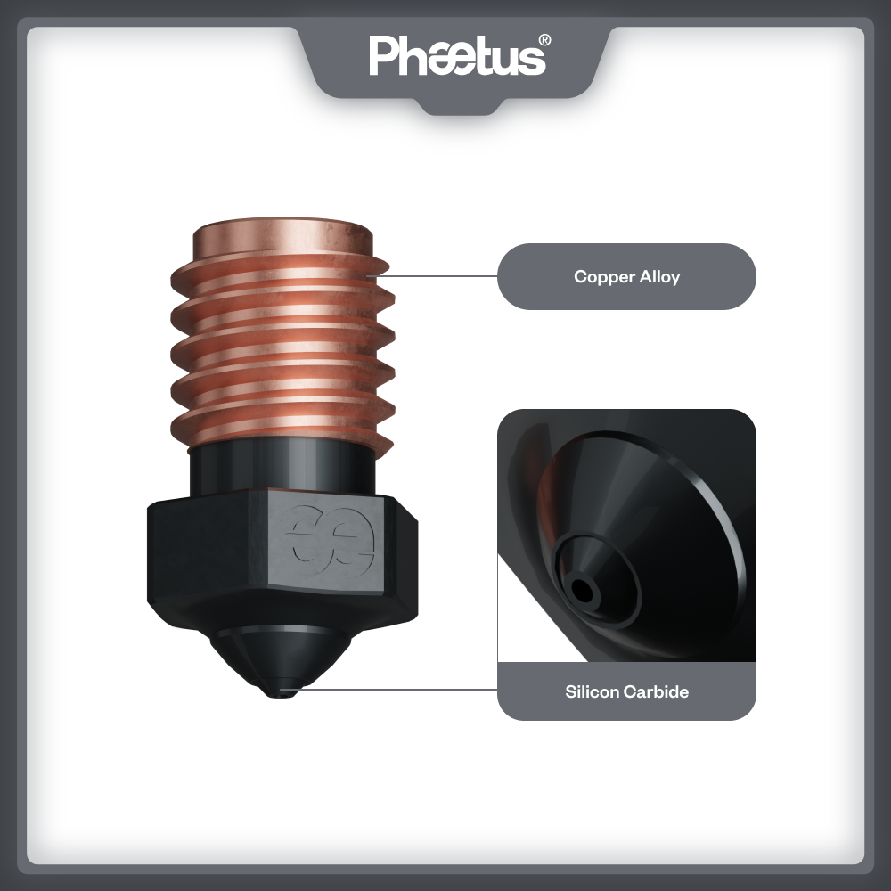 Phaetus Silicon Carbide V6 Noz - 3D Printing News 评论和价格