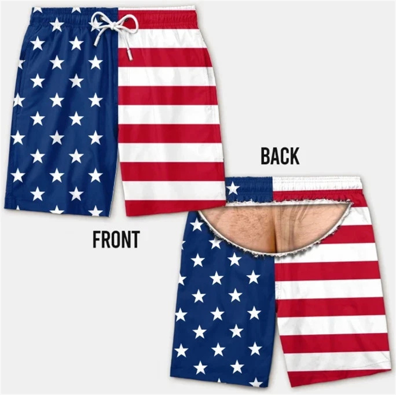 Fun Beach Swim Trunks Men 3D P - 3D Printing Usa 评论和价格