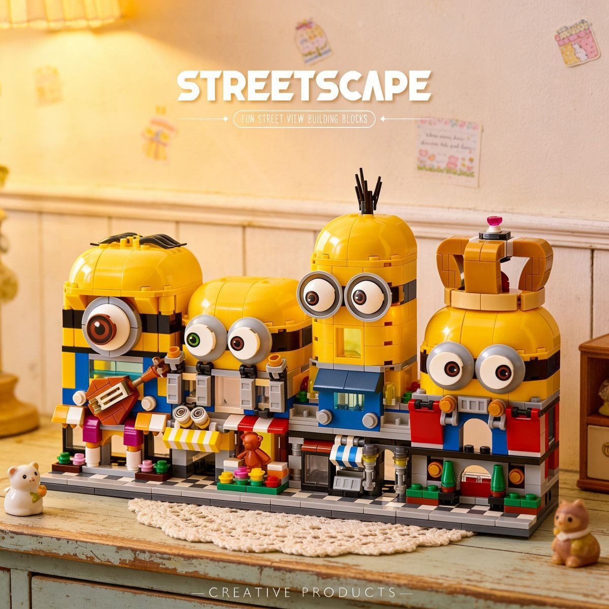 4-in-1 Minions Cartoon Street  - 3D Printing Lego 评论和价格