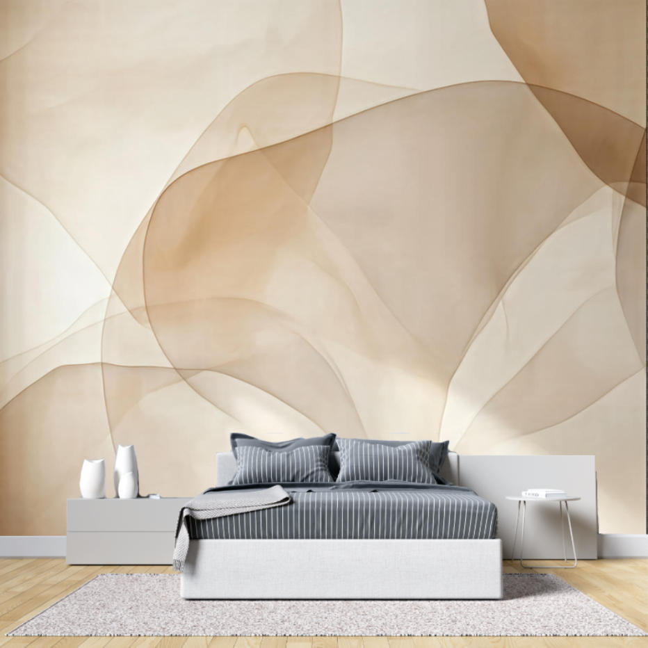 Nordic Abstract Wallpaper Beig - 3D Printing Diagram 评论和价格